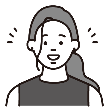 子や孫・家族のイメージとしての笑顔の女性のイラスト